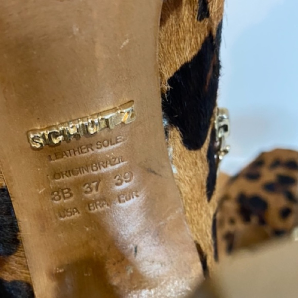 ! Schulz Sexy Leopard 🐆 5’ heel Boots-Size 8 - Picture 10 of 16